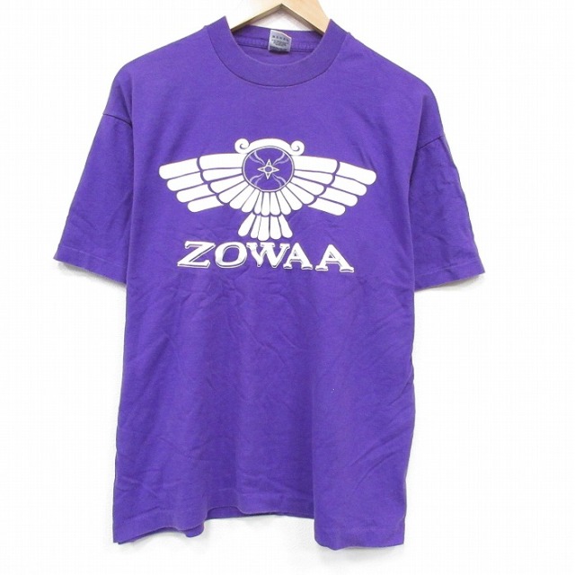 フルーツオブザルーム 90s 半袖Tシャツ ZOWAA パープル メンズXL相当 | 古着