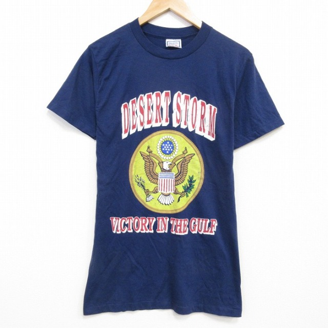 90s 半袖Tシャツ 湾岸戦争 ネイビー メンズM相当 | 古着