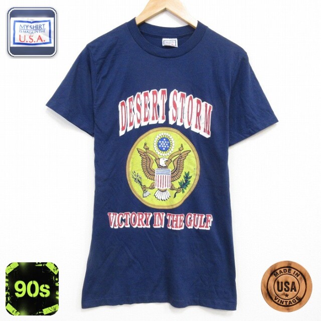 90s 半袖Tシャツ 湾岸戦争 ネイビー メンズM相当 | 古着