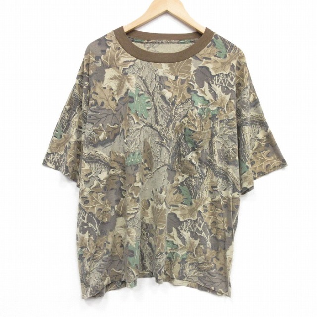 90s 半袖Tシャツ 迷彩 ブラウン XL | 古着