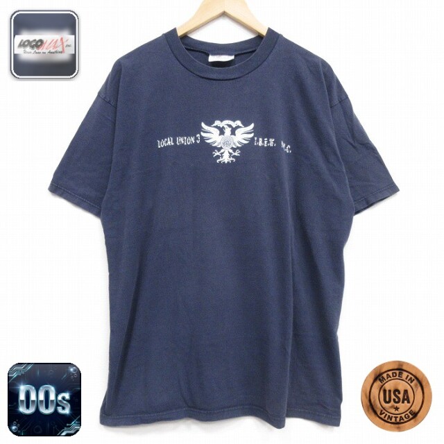 00s 半袖Tシャツ ニューヨーク ネイビー メンズXL相当 | 古着