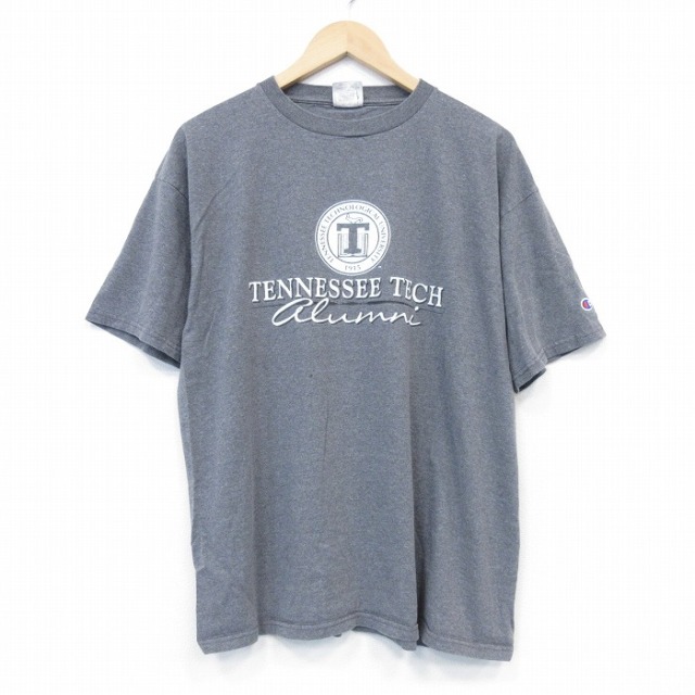 チャンピオン 00s 半袖Tシャツ テネシーテック グレー メンズXL相当 | 古着