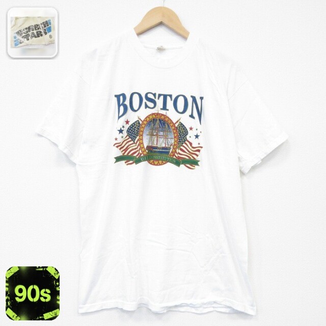 スクリーンスターズ 90s 半袖Tシャツ ボストン ホワイト メンズXL相当 | 古着