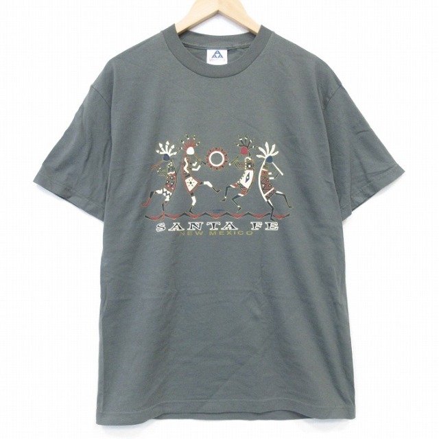 00s 半袖Tシャツ ココペリ ホピ族 グリーン メンズL相当 | 古着