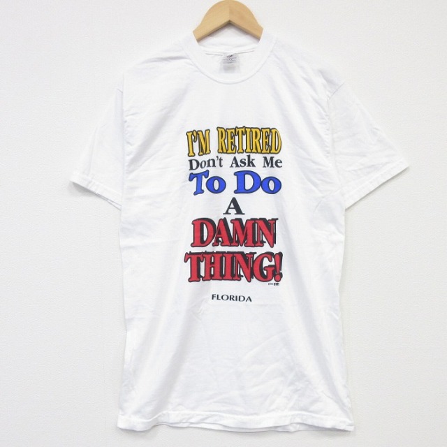 ジャージーズ 00s 半袖Tシャツ メッセージ ホワイト メンズM相当 | 古着
