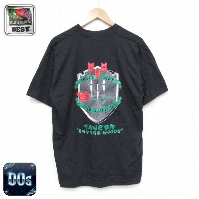フルーツオブザルーム 00s 半袖Tシャツ ダーツ ブラック メンズL相当 | 古着