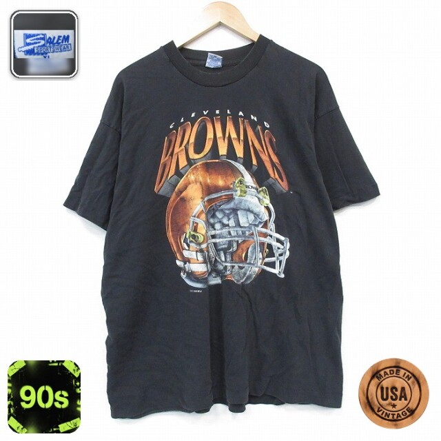 【20%OFF】90s 半袖Tシャツ クリーブランドブラウンズ ブラック メンズXL相当 | 古着