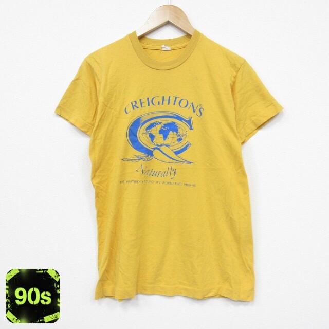 90s 半袖Tシャツ ワールドレース イエロー メンズM相当 | 古着
