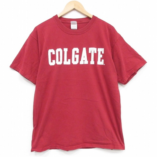 00s 半袖Tシャツ COLGATE レッド メンズL相当 | 古着