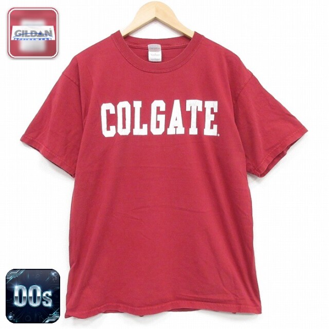 00s 半袖Tシャツ COLGATE レッド メンズL相当 | 古着