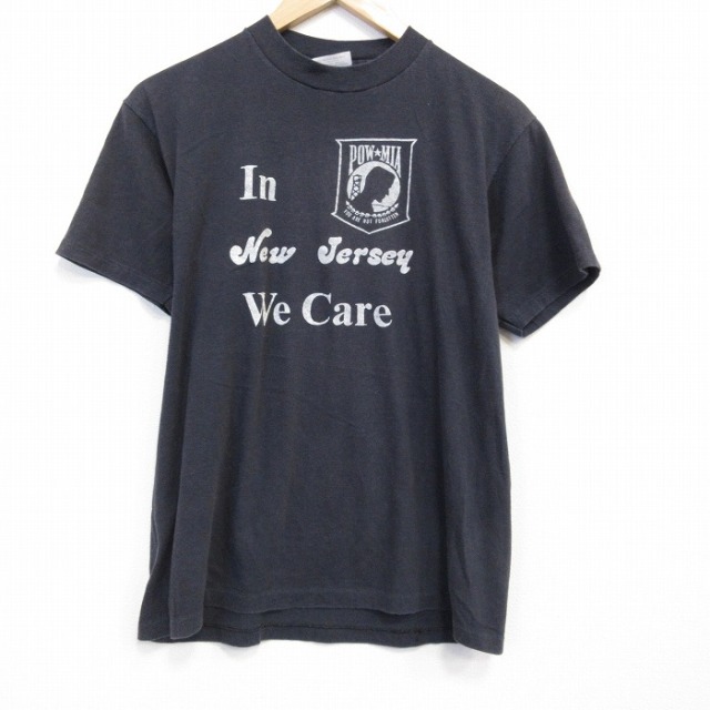 ヘインズ 半袖Tシャツ POW MIA ブラック メンズM相当 | 古着