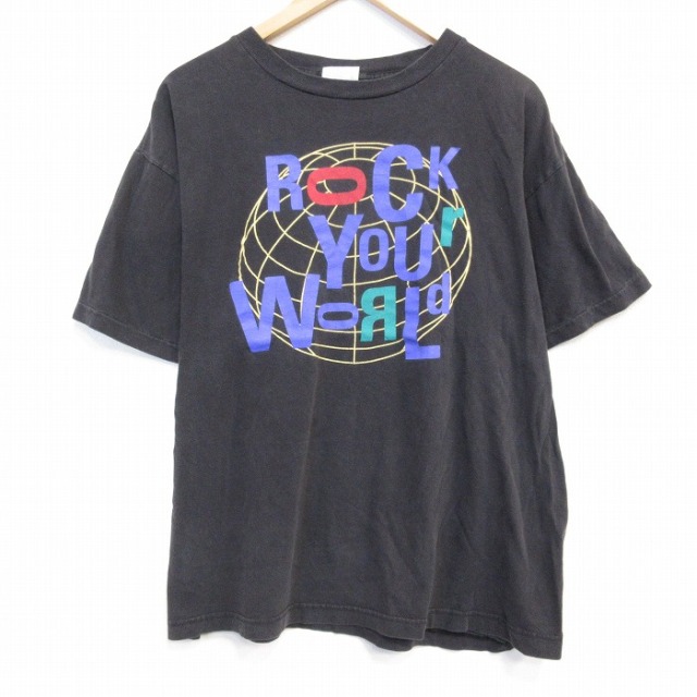 90s 半袖Tシャツ ロックの殿堂 ブラック XL | 古着