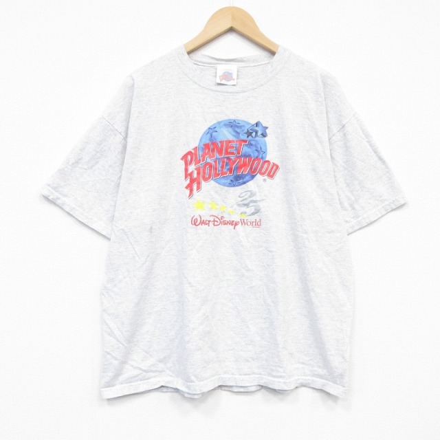 90s 半袖Tシャツ プラネットハリウッド グレー メンズXL相当 | 古着