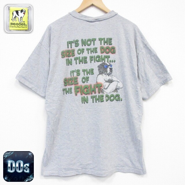 ビッグドッグス 00s 半袖Tシャツ メッセージ グレー メンズXL相当 | 古着