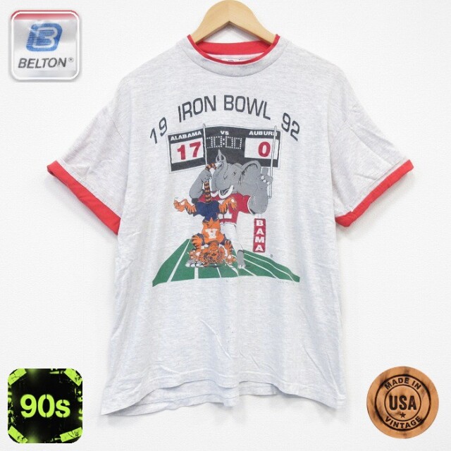 BELTON 90s 半袖Tシャツ ゾウ グレー メンズXL相当 | 古着