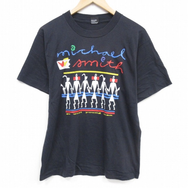 スクリーンスターズ 90s 半袖Tシャツ マイケルWスミス ブラック メンズL相当 | 古着