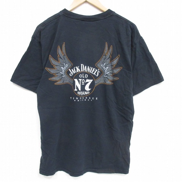 00s 半袖Tシャツ ジャックダニエル ブラック メンズL相当 | 古着