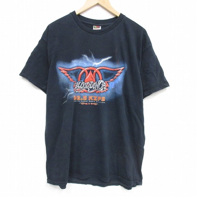 フルーツオブザルーム 00s 半袖Tシャツ ラジオ局 ブラック メンズXL相当 | 古着