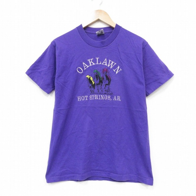 フルーツオブザルーム 90s 半袖Tシャツ 競馬 パープル メンズM相当 | 古着