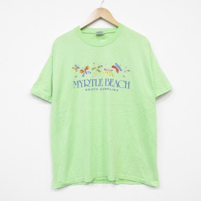 ヘインズ 00s 半袖Tシャツ マートルビーチ グリーン メンズL相当 | 古着