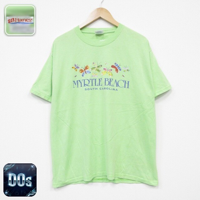 ヘインズ 00s 半袖Tシャツ マートルビーチ グリーン メンズL相当 | 古着