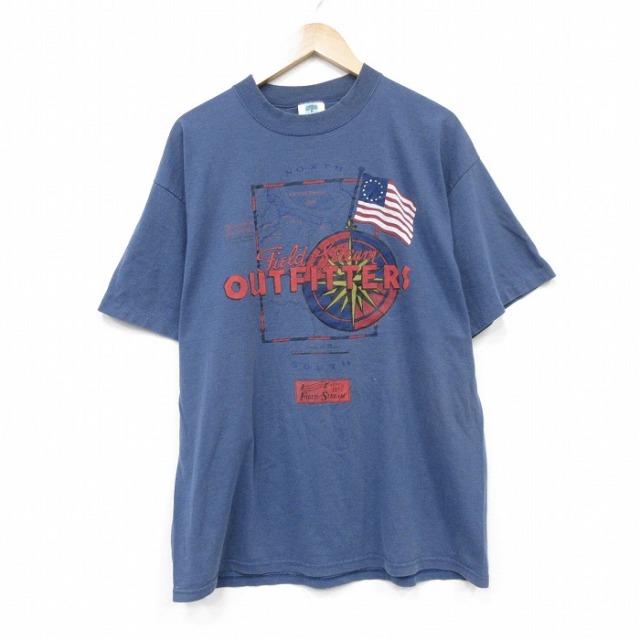 90s 半袖Tシャツ フィールドストーム ネイビー メンズXL相当 | 古着