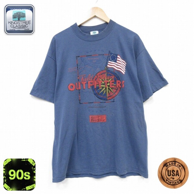 90s 半袖Tシャツ フィールドストーム ネイビー メンズXL相当 | 古着