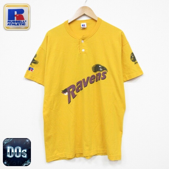 ラッセル 00s 半袖Tシャツ レイブレイズ イエロー メンズXL相当 | 古着