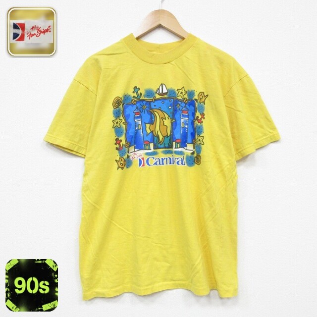 90s 半袖Tシャツ 魚 イエロー メンズL相当 | 古着