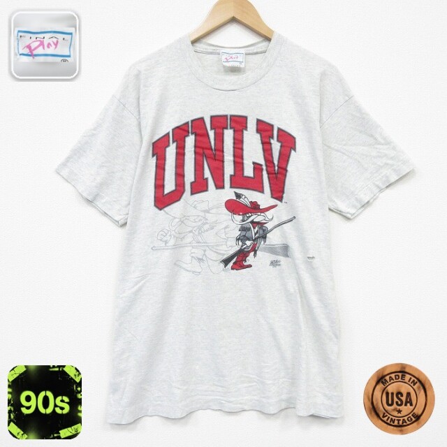 90s 半袖Tシャツ ネバダレベルズカレッジ グレー メンズL相当 | 古着