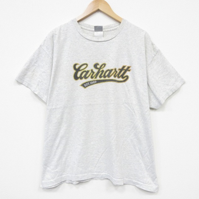 90s 半袖Tシャツ ビッグロゴ グレー メンズXL相当 | 古着