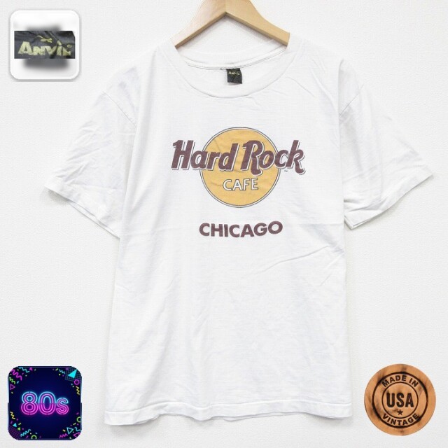 ハードロックカフェ 80s 半袖Tシャツ ホワイト メンズXL相当 | 古着