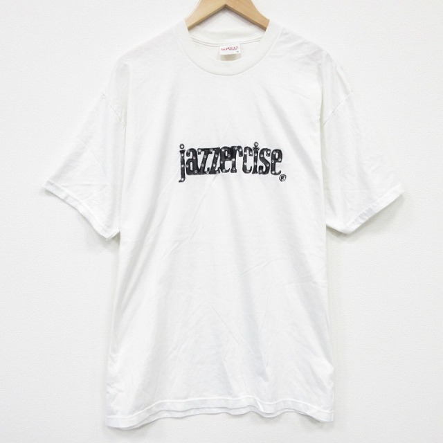 90s 半袖Tシャツ ジャザサイズハンドペイント ホワイト メンズXL相当 | 古着