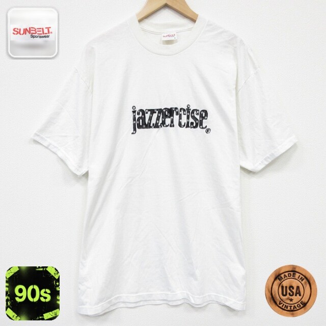 90s 半袖Tシャツ ジャザサイズハンドペイント ホワイト メンズXL相当 | 古着