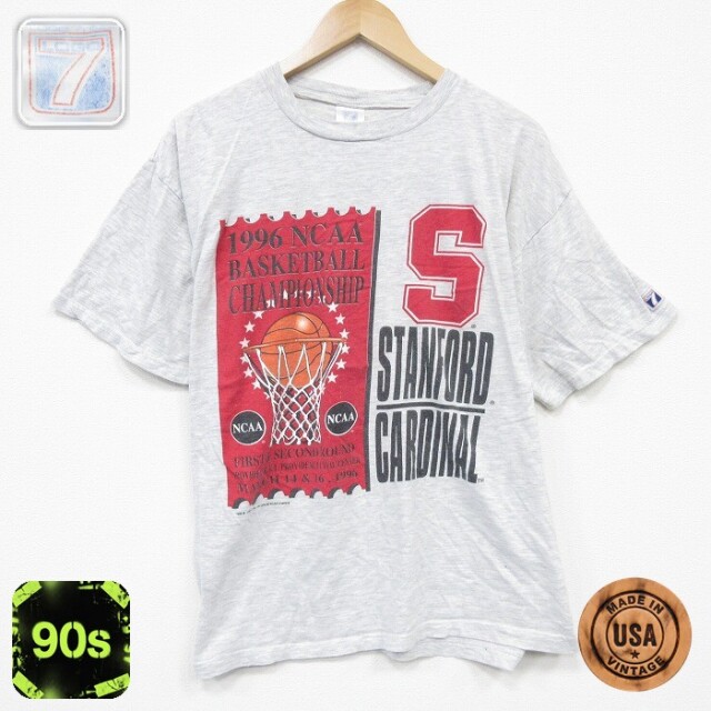 90s 半袖Tシャツ バスケットボール グレー メンズL相当 | 古着