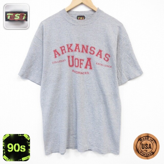 90s 半袖Tシャツ アーカンソーレイザーバックス グレー メンズXL相当 | 古着