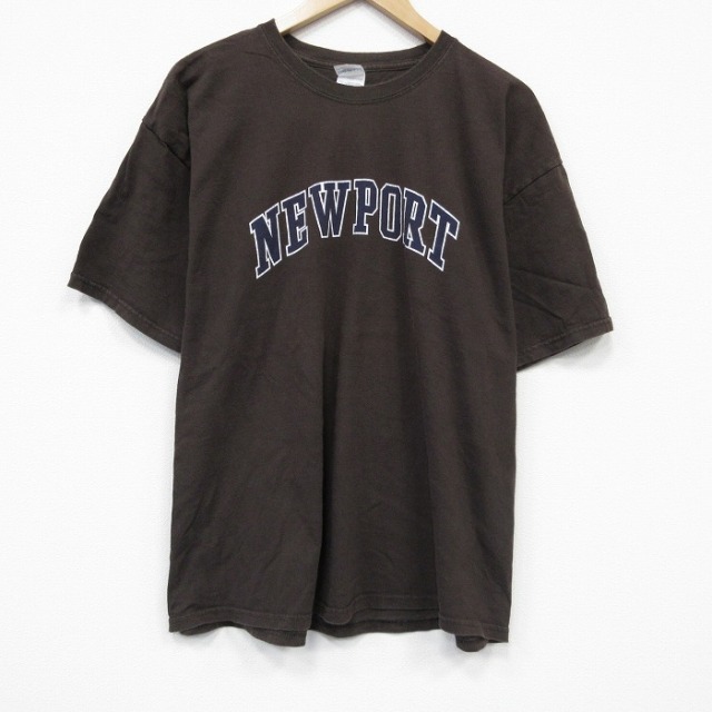 00s 半袖Tシャツ NEW PORT ブラック メンズXL相当 | 古着