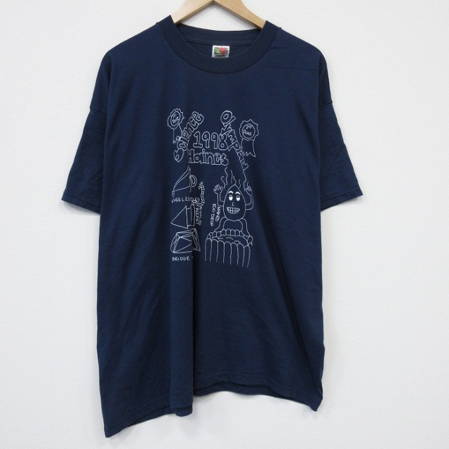 フルーツオブザルーム 90s 半袖Tシャツ ネイビー メンズXL相当 | 古着
