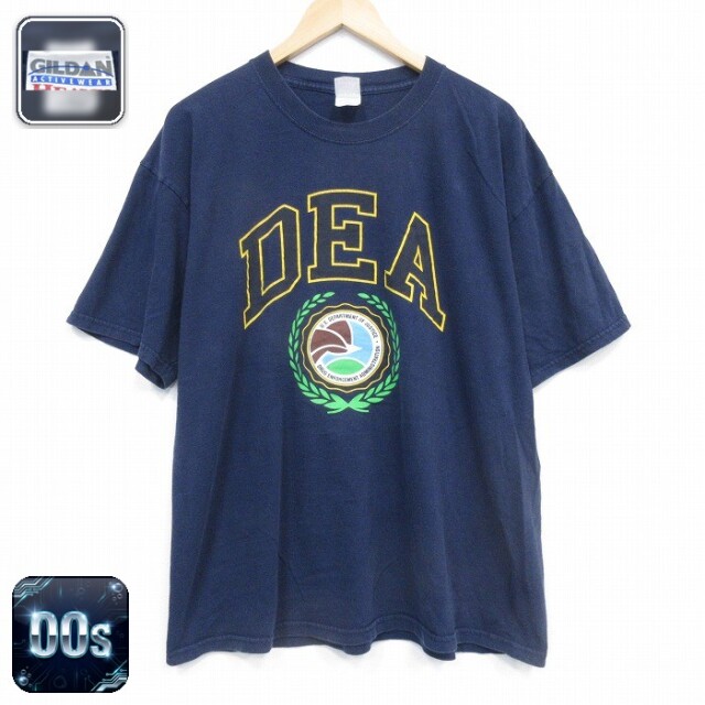 00s 半袖Tシャツ DEA ネイビー メンズXL相当 | 古着