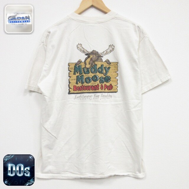 00s 半袖Tシャツ ムース 生成り ベージュ メンズL相当 | 古着