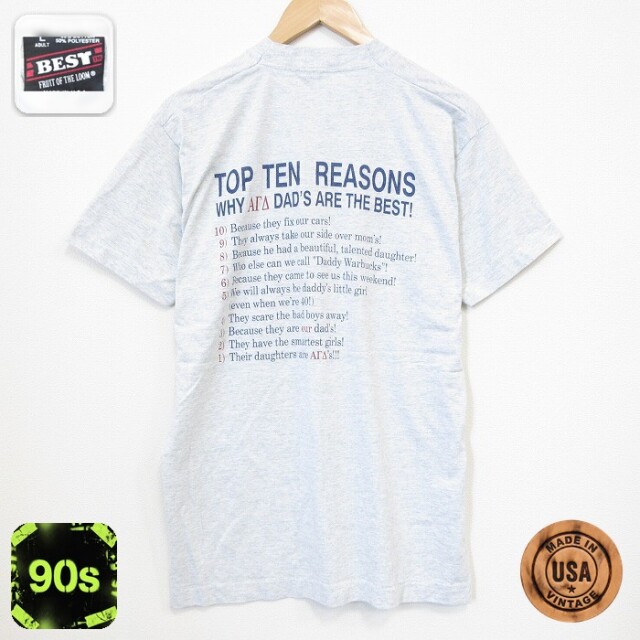 フルーツオブザルーム 90s 半袖Tシャツ メッセージ グレー メンズL相当 | 古着