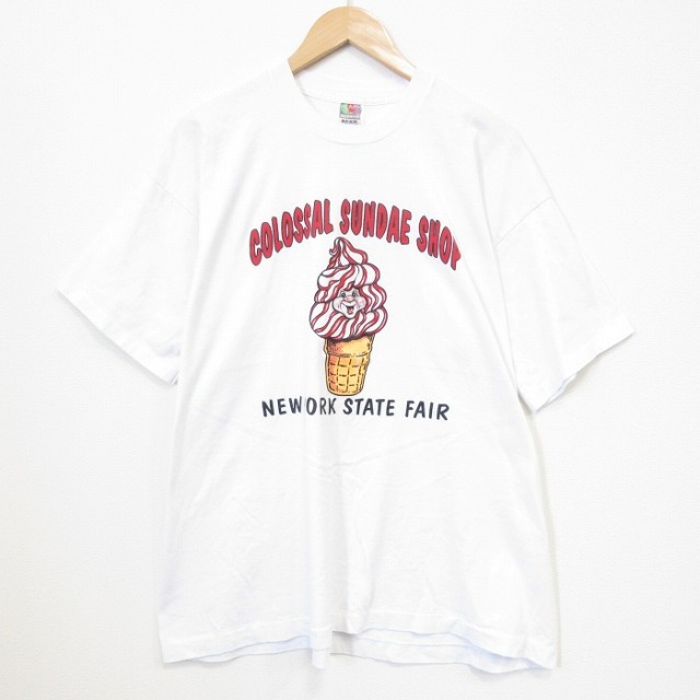 フルーツオブザルーム 90s 半袖Tシャツ ソフトクリーム ホワイト XL | 古着