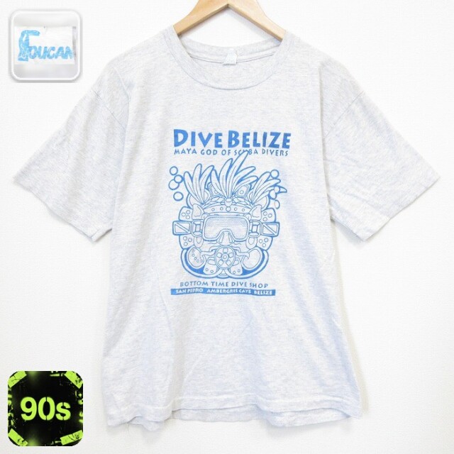 90s 半袖Tシャツ スキューバ グレー メンズL相当 | 古着