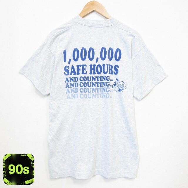 90s 半袖Tシャツ SAFE グレー メンズXL相当 | 古着