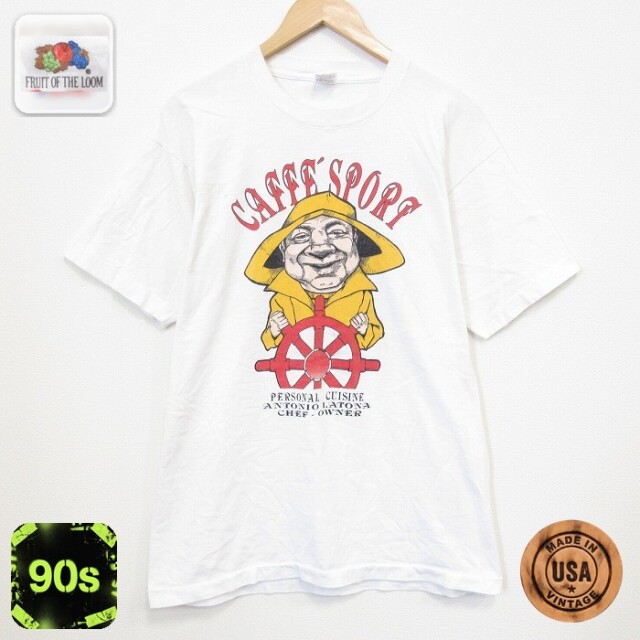 フルーツオブザルーム 90s 半袖Tシャツ チーフオーナー ホワイト メンズL相当 | 古着