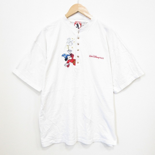 90s 半袖Tシャツ ディズニーミッキー ホワイト XL | 古着