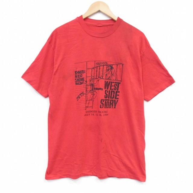 80s 半袖Tシャツ ウエストサイドストーリー レッド L | 古着