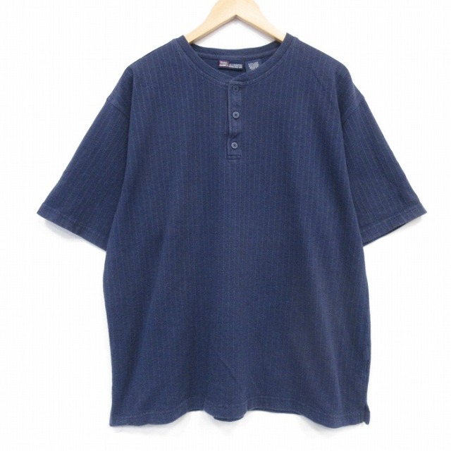 FADED GLORY 00s 半袖Tシャツ ネイビーストライプ メンズXL相当 | 古着