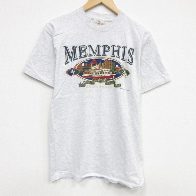 90s 半袖Tシャツ メンフィス グレー メンズM相当 | 古着