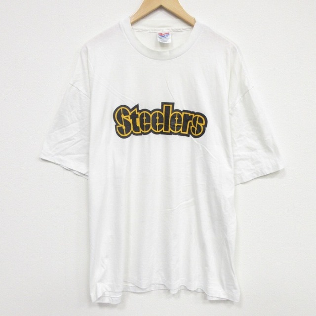 ヘインズ 00s 半袖Tシャツ NFLピッツバーグスティーラーズ ホワイト メンズXL相当 | 古着